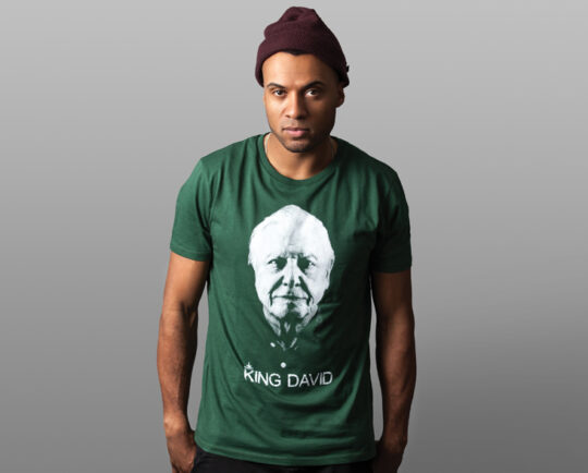 Model Dynamite wearing King David tee