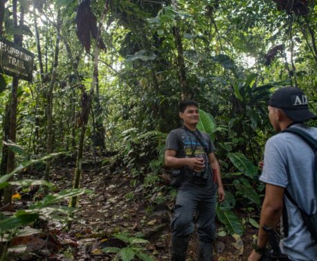 With ranger José Añapa (centre of picture above) as the latest example, the bond between the indigenous Chachi people and the Chocó forest goes back hundreds of years. Image credit: Fundación Jocotoco