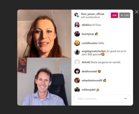 Floor Jansen and Jonathan Barnard chat on Instagram