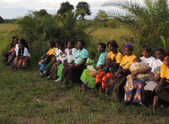 Local ladies waiting to watch the bats leave their roost ©Frank Willems Local ladies waiting to watch the bats leave their roost ©Frank Willems