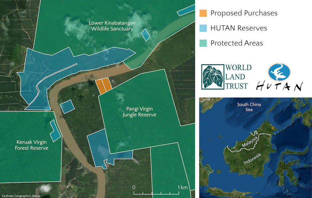 Map of Kinabatangan Malaysian Borneo