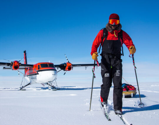 Richard sets off on his ski expedition from Hercules Inlet to the South Pole
